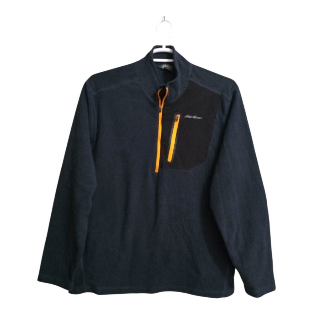 Eddie Bauer Cloud Layer Pro 1/4 Zip Fleece Pullover Sweater In Gray Sz XL